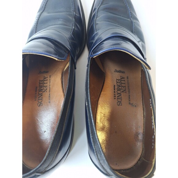 ALLEN EDMONDS Blue Navy Sutton‎ Oxfords Men\'s Sz 11.5 AAA Preppy Career Business main image 8